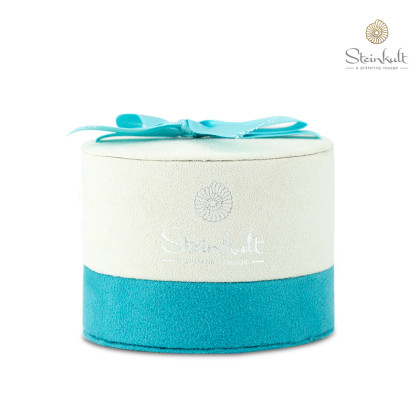 Round Gift Luxe Box Velvet Turquoise Color
