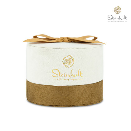 Round Gift Luxe Box Velvet Caramel Color