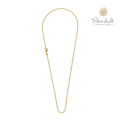 Ballchain Necklace gold plated, 42 cm lenght