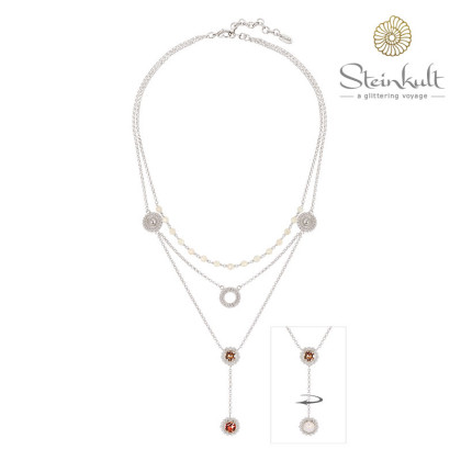 Necklace "Sheila" round Swarovski Crystals