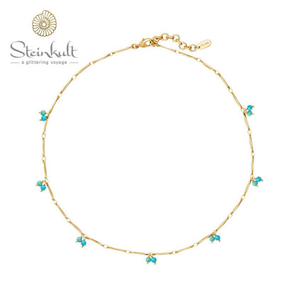 Design Necklace with 2 Color Turquoise Beads
40 cm lenght + 5 cm prolongment