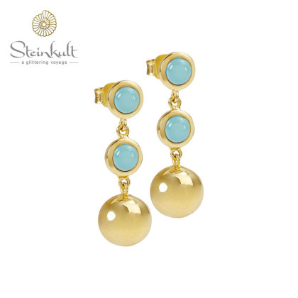 Delphia dangling earrings Aqua Chalcedony