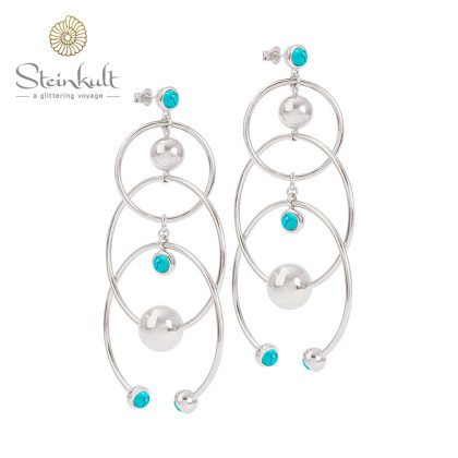 Delphia Long XXL Chandelier Earrings Turquoise