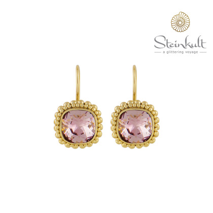 Earrings "Aisha" Swarovski Crystal Antique Pink