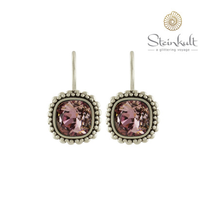 Earrings "Aisha" Swarovski Crystal Antique Pink