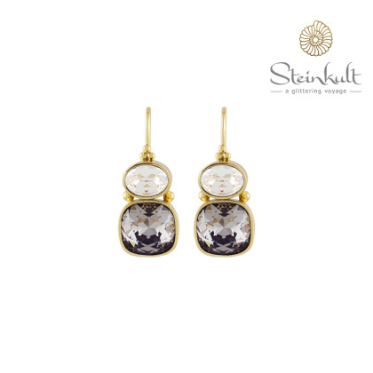 Earrings "Yasmine" Swarovski Crystal & Crystal Silver Night