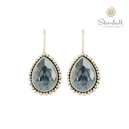Earrings "Amber" Swarovski Crystal Blue Shade