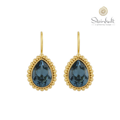 Earrings "Amber" Swarovski Denim Blue