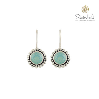 Earrings "Sheila" with round Swarovski Pacific Opal