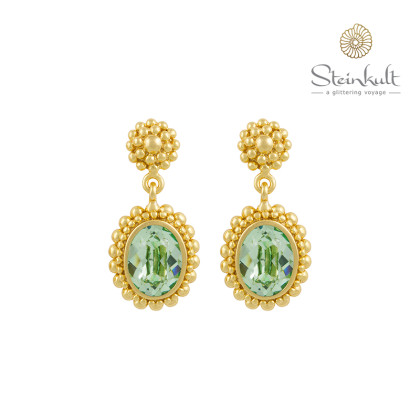 Earrings "Brenda" Swarovski Oval Chrysolite