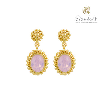 Earrings "Brenda" Swarovski Oval Rosewater Opal