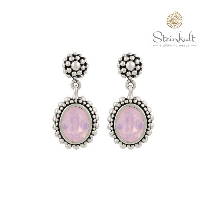 Earrings "Brenda" Swarovski Oval Rosewater Opal