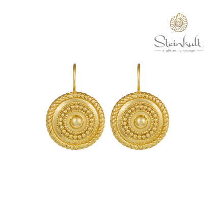 Earrings "Mandala", golden