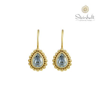 Earrings Petite Drop "Celebration" Swarovski Crystal Blue Shade
