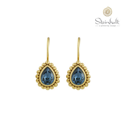 Earrings Petite Drop "Celebration" Swarovski Denim Blue