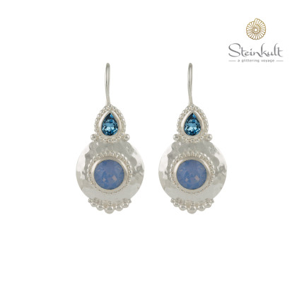 Earrings "Crystalle" Swarovski Aquamarine & AirBlue Opal