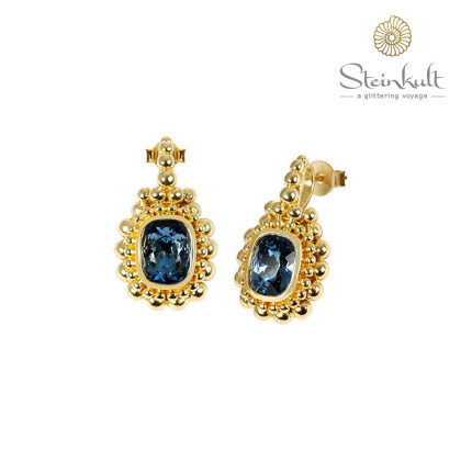 Earrings "Sharon" Swarovski Denim Blue