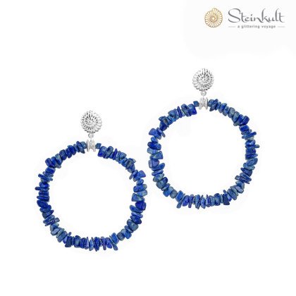 Earhoops with Gemstones "Jessie"