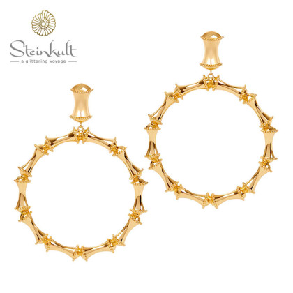 Round XL Hoops gold plated