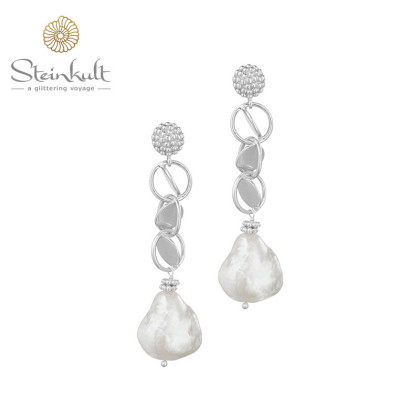 Dangling earrings with baroque pearls "Cariba"
