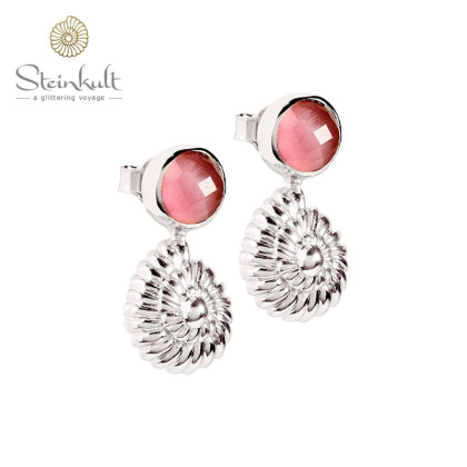 Earstud Nautilus Shell "Sandy" with stone