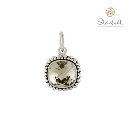 Pendant "Aisha" square Swarovski Greige