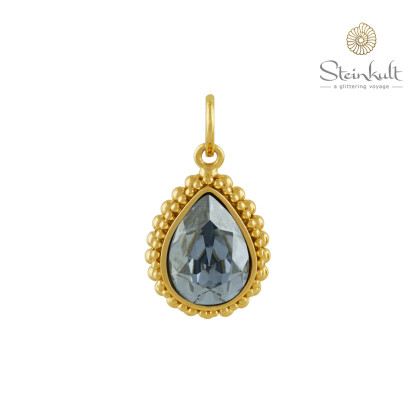 Pendant "Amber" Drop Swarovski Crystal Blue Shade