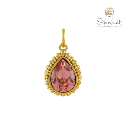 Pendant "Amber" Drop Swarovski Rose Peach