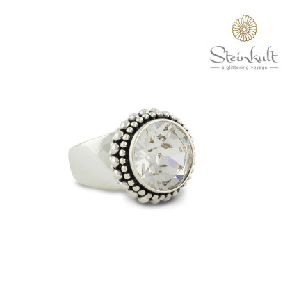 Ring "Sheila" Large with round Swarovski Crystal