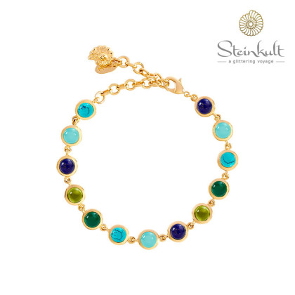 Flexible Bracelet Delphia with semiprecious stones