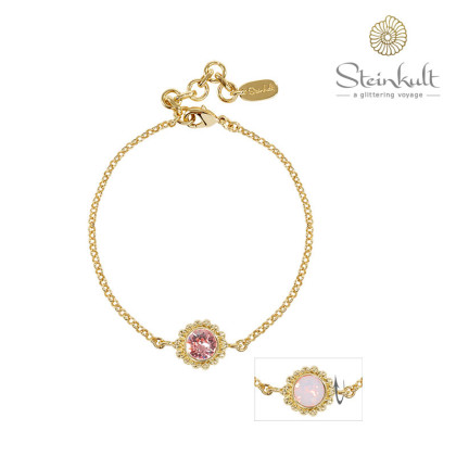Bracelet "Sheila" Swarovski Vintage Rose + Rosewater Opal