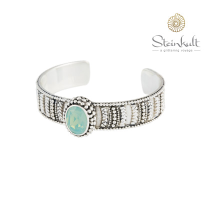 Cuff "Brenda" Swarovski Oval Pacific Opal