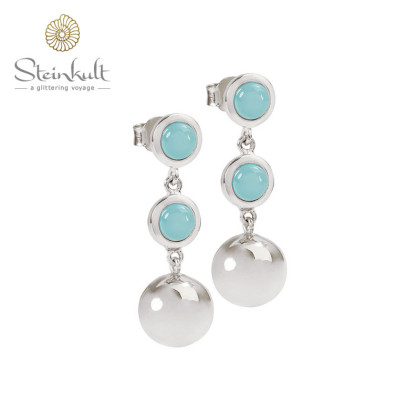 Delphia dangling earrings Aqua Chalcedony