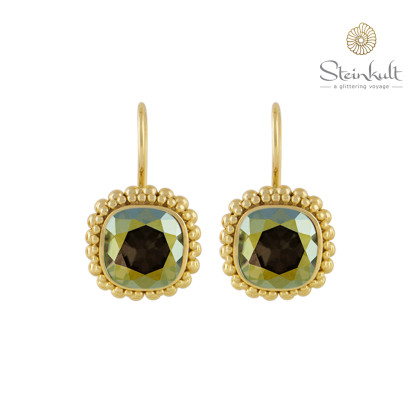 Earrings "Aisha" Swarovski Crystal Iridiscent Green