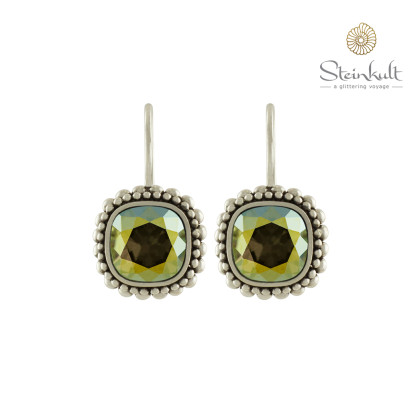 Earrings "Aisha" Swarovski Crystal Iridiscent Green