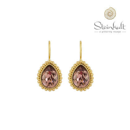 Earrings "Amber" Swarovski Crystal Antique Pink