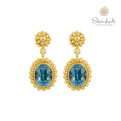Earrings "Brenda" Swarovski Oval Aquamarine