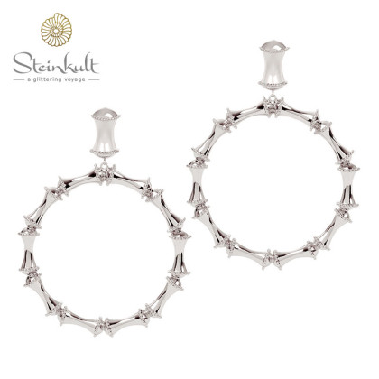 Round XL Hoops silver plated
