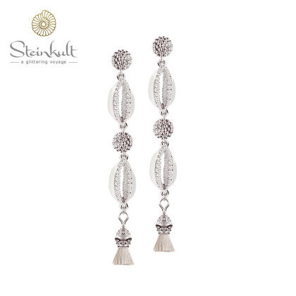 Earrings "Cowrie" with enamel