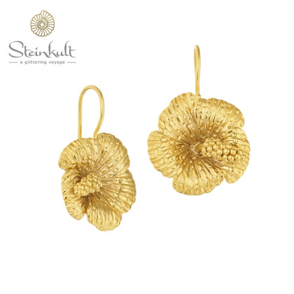 Earrings "Exotica Bamboo" Hibiscus Medium