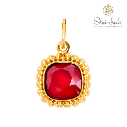 Pendant "Aisha" square Swarovski Samba Red