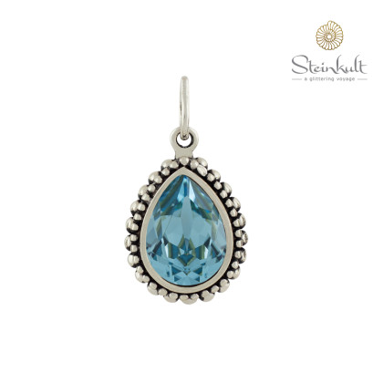 Pendant "Amber" Drop Swarovski Aquamarine