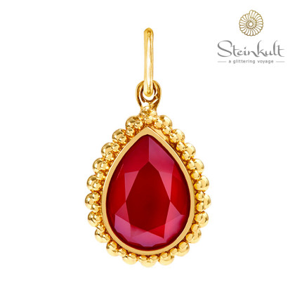 Pendant "Amber" Drop Swarovski Samba Red