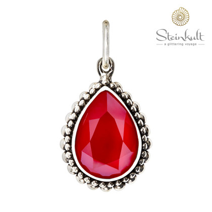 Pendant "Amber" Drop Swarovski Samba Red