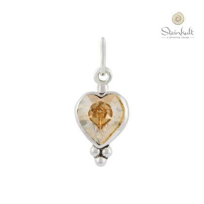 Pendant "Love" Swarovski Crystal Golden Shadow
