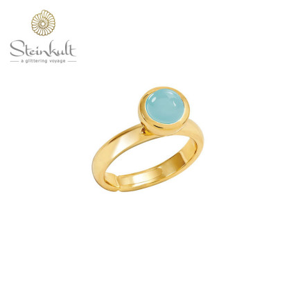 Ring with Aqua Chalcedony