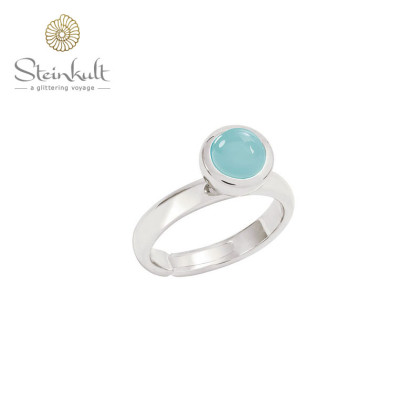 Ring with Aqua Chalcedony