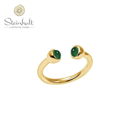 Open Ring Green Onyx